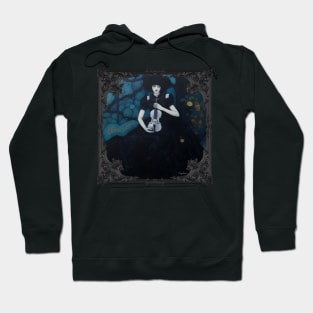 Beautiful Gothic Girl with Violin Art Hoodie